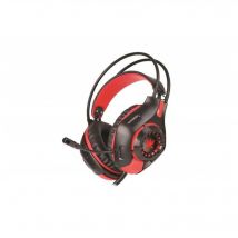 Auriculares de juego retroiluminados Alpha Omega Players Dragon C29 en negro y rojo para PC, PS4, Xbox One y Nintendo Switch. - Nuevo