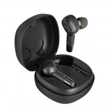 Écouteurs sans fil Sonik Pro intra-auriculaires avec boîtier de chargement, Noir onyx