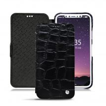 Housse cuir Apple iPhone X - - Noir - Cuir Abaca