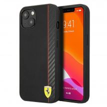 Funda Ferrari para iPhone 13 mini 5.4 Negro On Track Carbon Stripe - Nuevo
