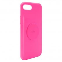 PURO Carcasa para iPhone 6 / 7 / 8 / Se / Se 2022 Serie Iconos de silicona con placa metálica Fucsia - Nuevo