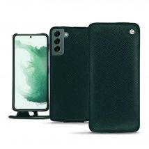 Housse cuir Samsung Galaxy S22+ - Rabat vertical - Vert - Cuir saffiano