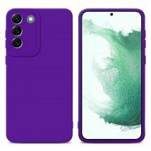 Coque pour Samsung Galaxy S22 PLUS en FLUID VIOLET FONCÉ Housse de protection Étui en silicone TPU flexible