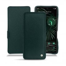 Funda de piel Google Pixel 6 Pro - Solapa horizontal - Verde - Piel saffiano - Nuevo