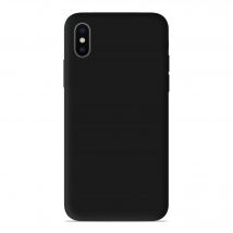 Coque silicone unie Mat Noir compatible Apple iPhone X iPhone XS