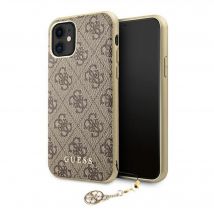Étui Guess pour iPhone 11 marron 4G Charms Collection