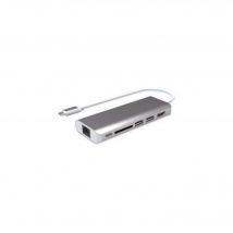 Mobility Lab - ML309880 - Mini dock USB-C power delivery - 6 en 1 - HDMI Hub usb 3.0 card reader - Gris Sideral