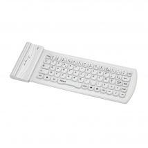 Mini Clavier Bluetooth en Silicone, Halterrego - Blanc