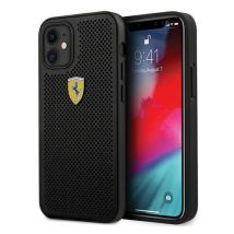 Étui Ferrari pour iPhone 12 mini 5.4 Noir On Track Perforé
