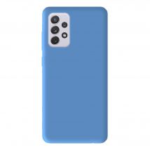 Coque silicone unie Mat Bleu compatible Samsung Galaxy A52