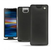 Funda de piel Sony Xperia 10 Plus - Solapa vertical - Negro - Piel lisa - Nuevo