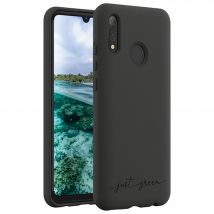 JUST GREEN Funda para Huawei P Smart 2019 Modelo Natura Compatible con Carga Inalámbrica Negro - Nuevo