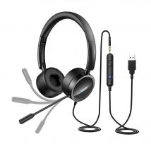 Casque de conférence à réduction de bruit avec micro - Blaupunkt - BLP4999-133 - Noir