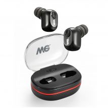 WE Auricolare Bluetooth 5.0 senza fili, 6 ore di durata della batteria, accoppiamento automatico, auricolare stereo Hi-FI per iPhone e Android - Nero 