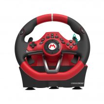 Hori Mario Kart Racing Wheel Pro Deluxe Nero, Rosso Volante USB + Pedali analogici Nintendo Switch - Nuovo