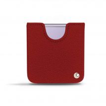 Pochette cuir Samsung Galaxy Z Flip4 - Pochette - Rouge - Cuir grainé