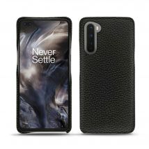 Carcasa de cuero OnePlus Nord - Tapa trasera - Negro - Cuero granulado - Nuevo