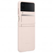 Coque Samsung G Z Flip 4 en Cuir Rose Samsung