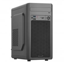 Boitier MicroATX MIP BLACK AERO+alim.480W, 1usb2/1usb3 +lecteur carte,noir