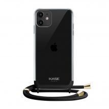 Coque invisible détachable 2-en-1 en bandoulière pour Apple iPhone 11, Minuit noir