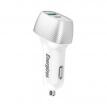 ENGZR CAR CHARGER 38W PD QC3 WHITE/SILVER