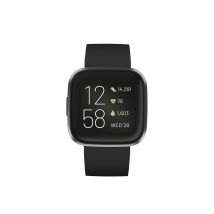 Reloj conectado Fitbit Versa 2 - 40mm - Esfera negra - Correa negra- Reacondicionado - Excelente estado