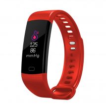 Montre Connectée Android iOs Bracelet Cardio Smartwatch IP67 Podomètre Rouge YONIS