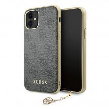 Étui Guess pour iPhone 11 gris 4G Charms Collection