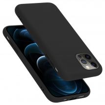 Coque pour Apple iPhone 12 / 12 PRO en LIQUID BLACK Housse de protection Étui en silicone TPU flexible