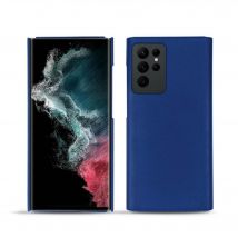 Funda de piel Samsung Galaxy S22 Ultra - Tapa trasera - Azul - Piel lisa - Nuevo