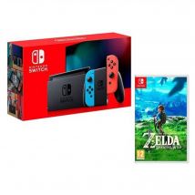 Switch Néon 32Go + The Legend of Zelda: Breath of The Wild, Rouge, Bleu