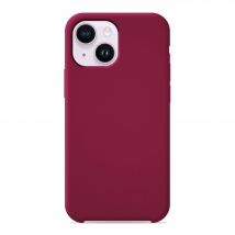 Coque silicone unie Soft Touch Rouge Passion compatible Apple iPhone 14