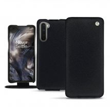 Funda de piel OnePlus Nord - Solapa vertical - Negro - Piel saffiano - Nuevo