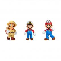 Lote de 3 Figuras - JAKKS PACIFIC - Super Mario Bros : Mario - 10 cm - Nuevo