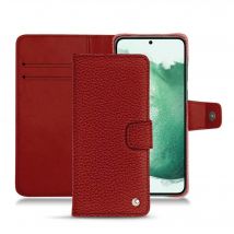 Housse cuir Samsung Galaxy S22+ - - Rouge - Cuir grainé