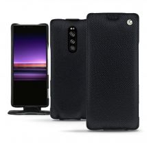 Housse cuir Sony Xperia 1 - - Noir - Cuir saffiano