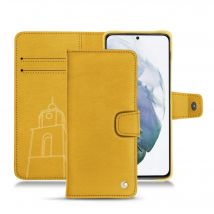 Housse cuir Samsung Galaxy S21+ - - Jaune - Cuir lisse premium