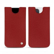 Pochette cuir Apple iPhone 13 Pro - Pochette - Rouge - Cuir grainé