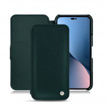 Housse cuir Apple iPhone 14 Plus - Rabat horizontal - Vert séduisant ( Pantone #1d3c34 ) - NOREVE