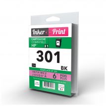 Cartouche d'encre recyclée compatible avec HP 301 XL (Noir)