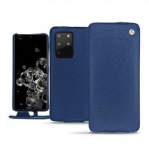 Funda de piel Samsung Galaxy S20+ 5G - Solapa vertical - Azul - Piel saffiano - Nuevo