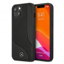 Funda Mercedes para iPhone 13 mini 5.4 negro Piel perforada Area - Nuevo