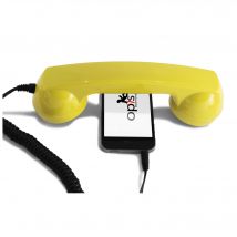 Combiné Téléphone Rétro pour Smartphones Android - Jaune