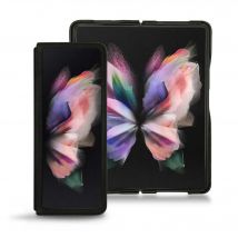 Coque cuir Samsung Galaxy Z Fold3 - - Noir - Cuir lisse premium