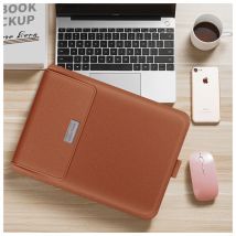 Sacoche Support pour Mac 15 Simili Cuir Housse Multifonction Pochette Ordinateur Portable 15 Pouces