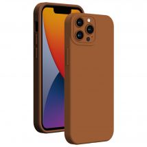 Coque iPhone 14 Pro Max Silicone Full protect Taupe Bigben