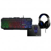 La tastiera G-Lab Argon Combo Mouse incluso USB AZERTY francese Nero - Nuovo