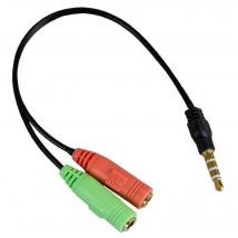 APM Adaptateur Jack - 3,5mm/Micro+Casque - Stéréo - Mâle/Femelles