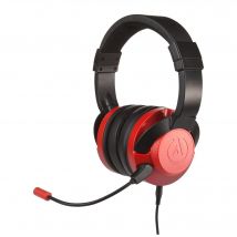 PowerA Fusion Casque avec fil Arceau Jouer : Un casque audio confortable et polyvalent pour une expérience de jeu immersive - Noir et rouge
