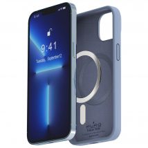 Coque MagSafe pour iPhone 14 Plus Icon Silicone Bleue Puro